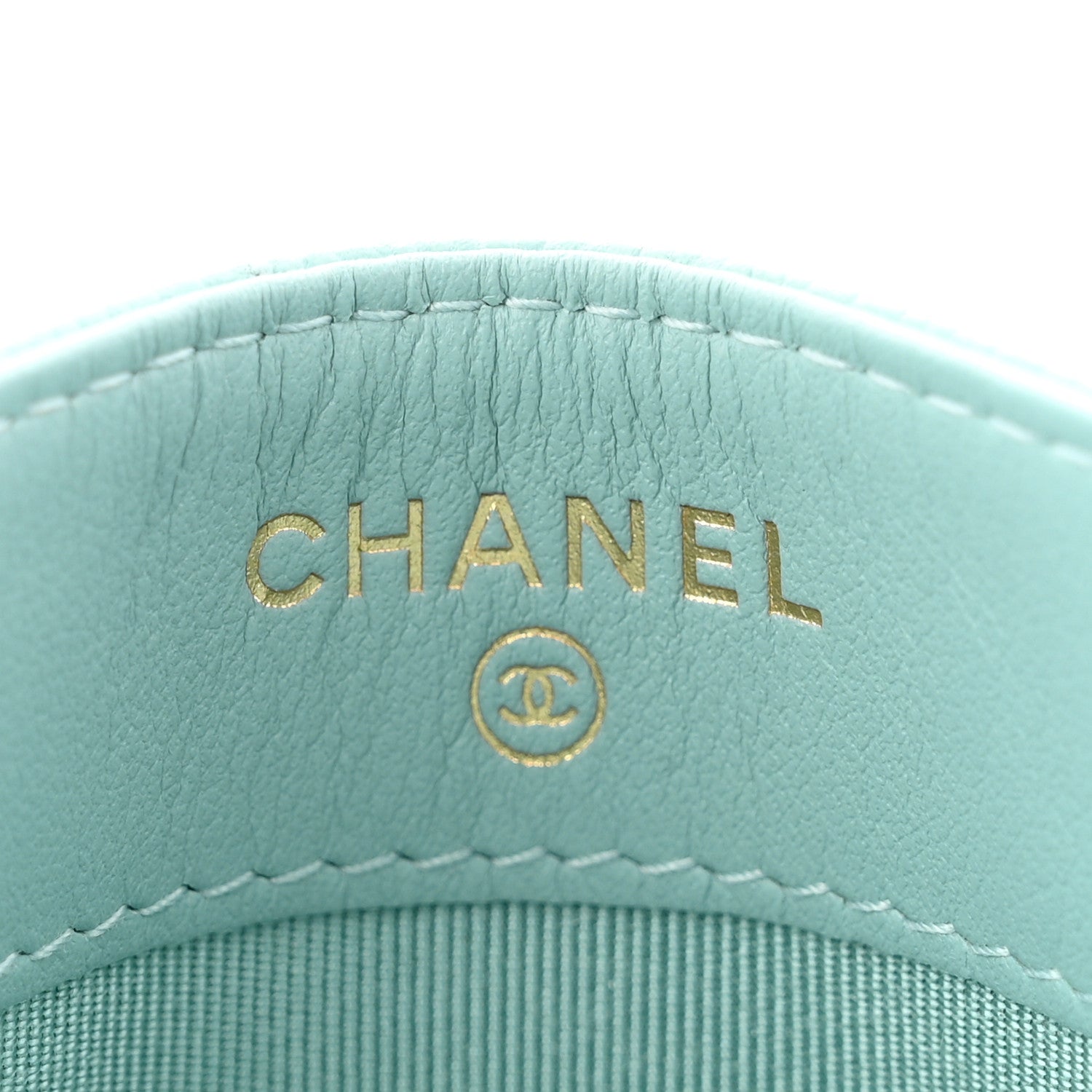 Chanel Caviar Quilted Card Holder Light Blue 6 of 7