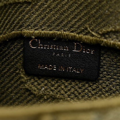 Christian Dior Canvas Embroidered Camouflage Saddle Belt Bag Green 6 of 10