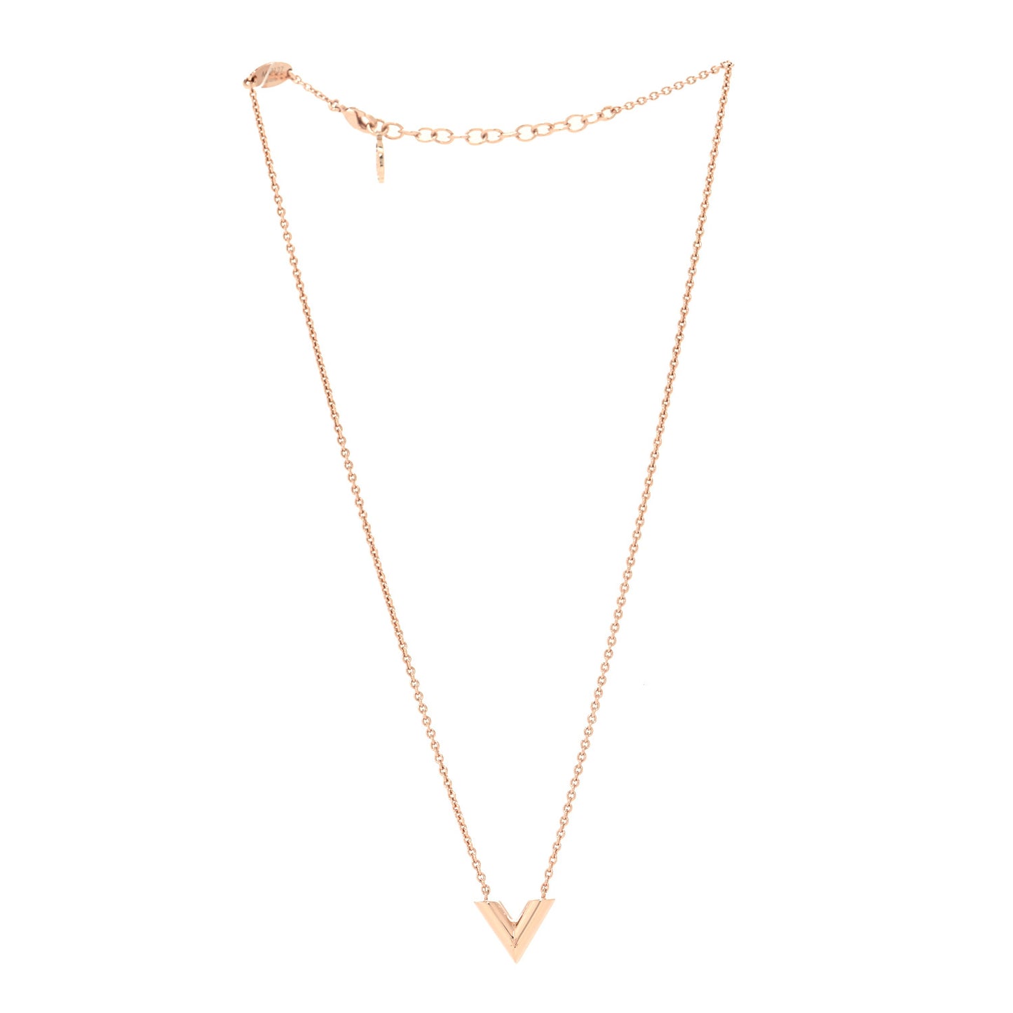 Essential V Necklace Rose Gold