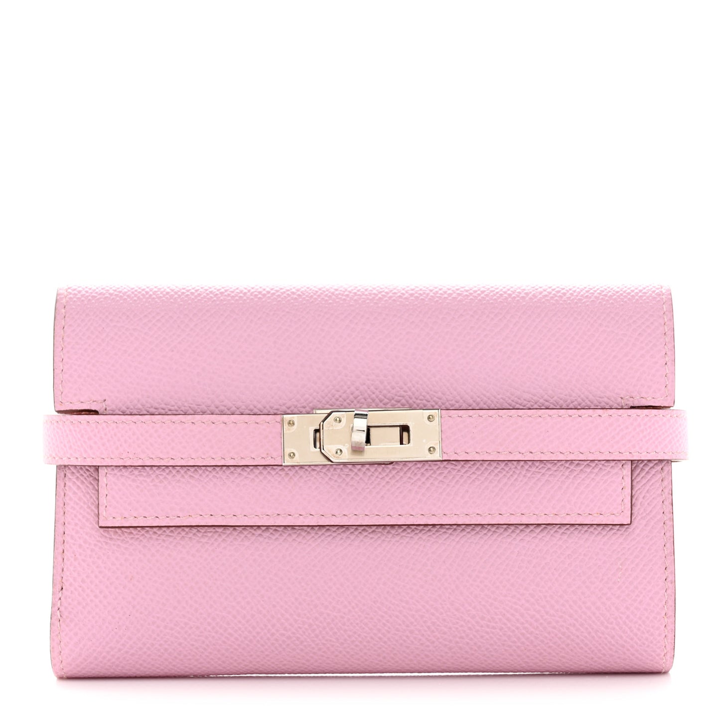 Epsom Medium Kelly Wallet Mauve Sylvestre Jaune De Naples