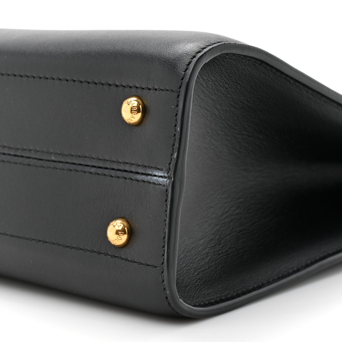 Calfskin Small Sicily Shopper Bag Black