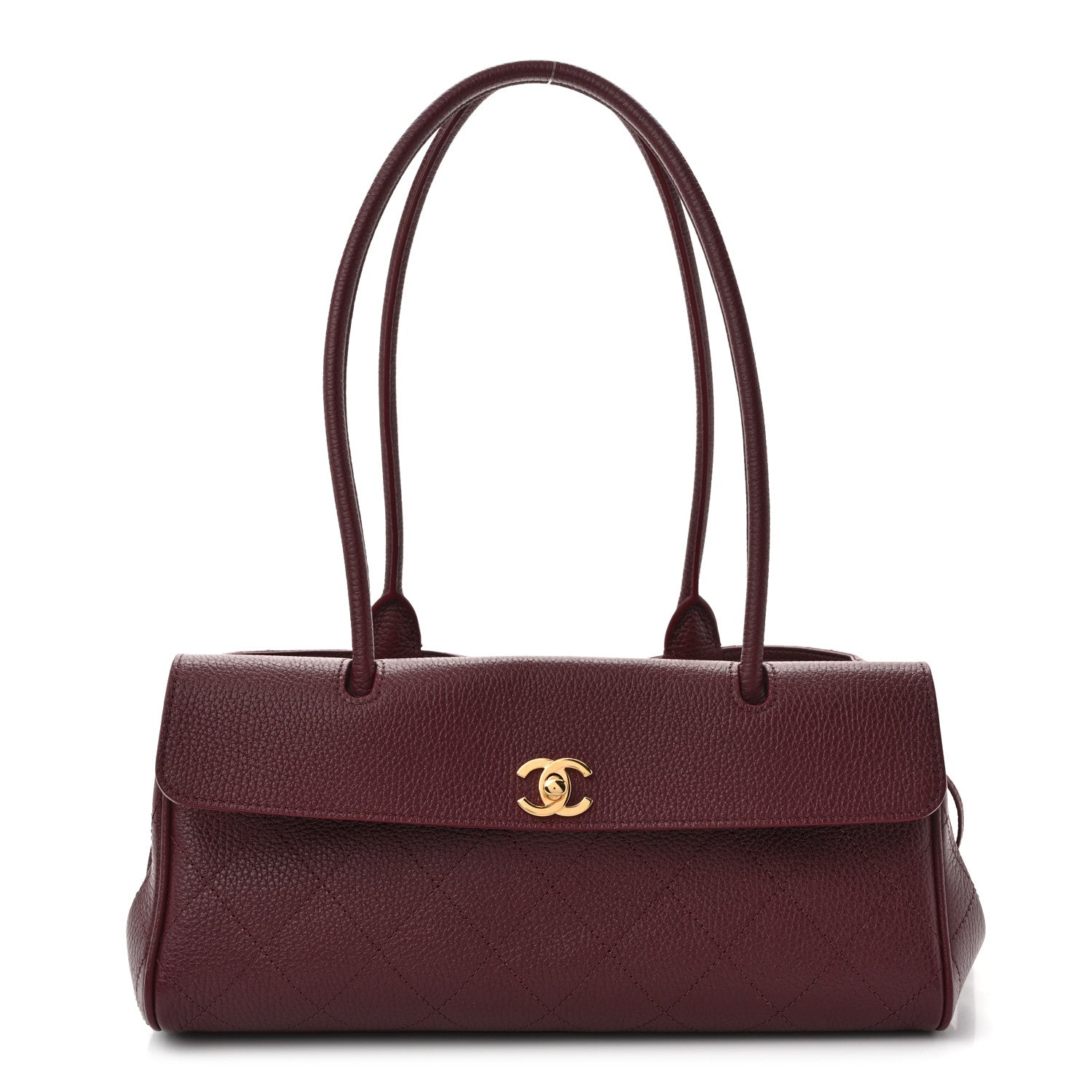 Chanel Grained Calfskin Stitched Urban Essentials Small Shopping Bag Burgundy 1 of 11