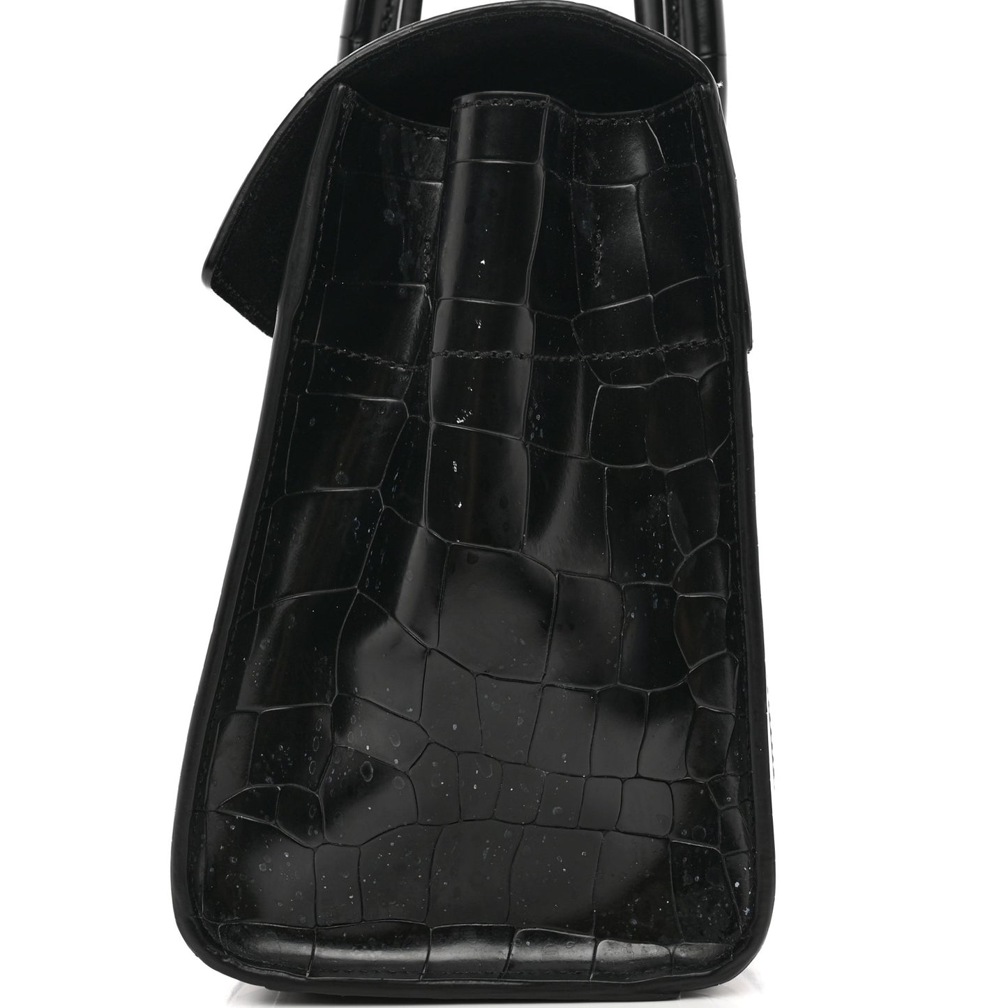 Crocodile Embossed Calfskin Bayswater Black