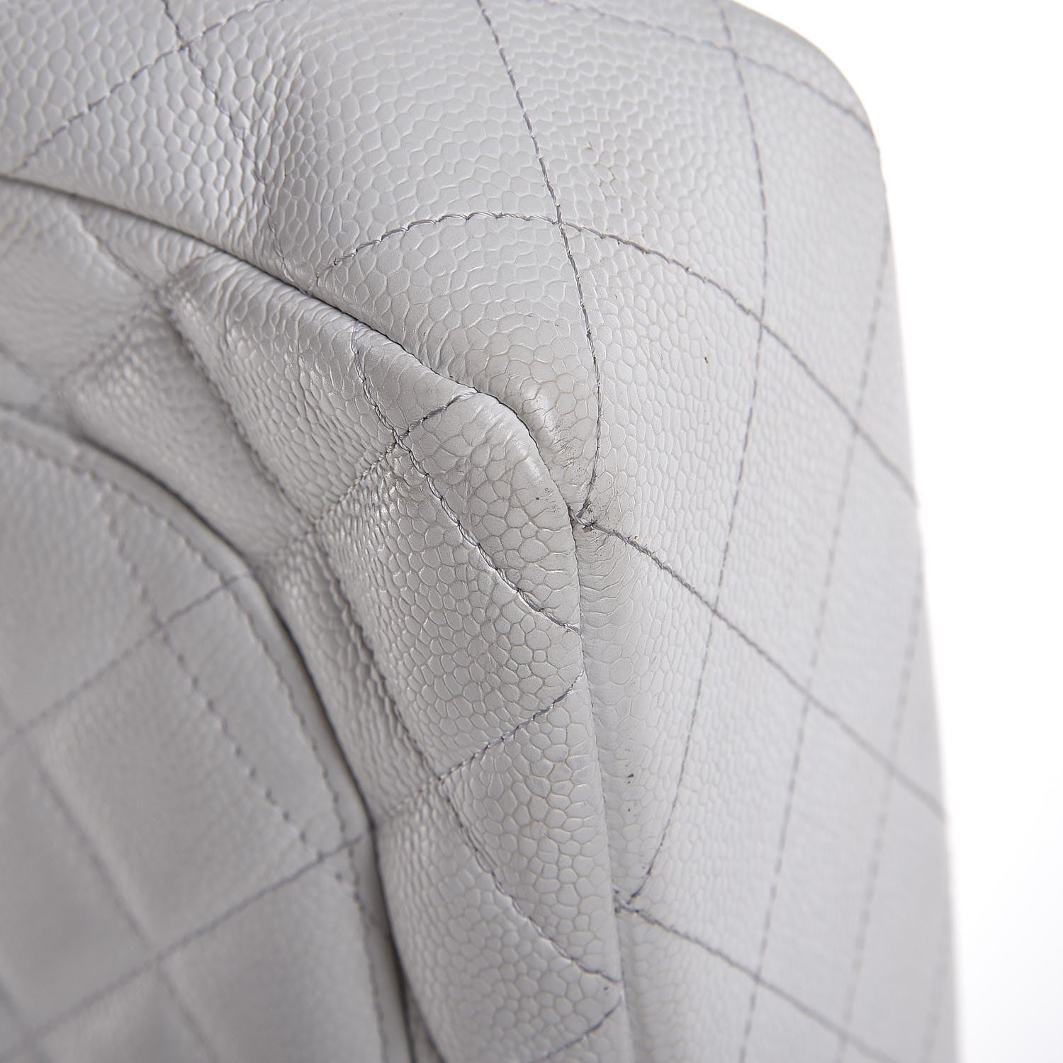 Chanel Caviar Quilted Jumbo Single Flap White 21 of 32