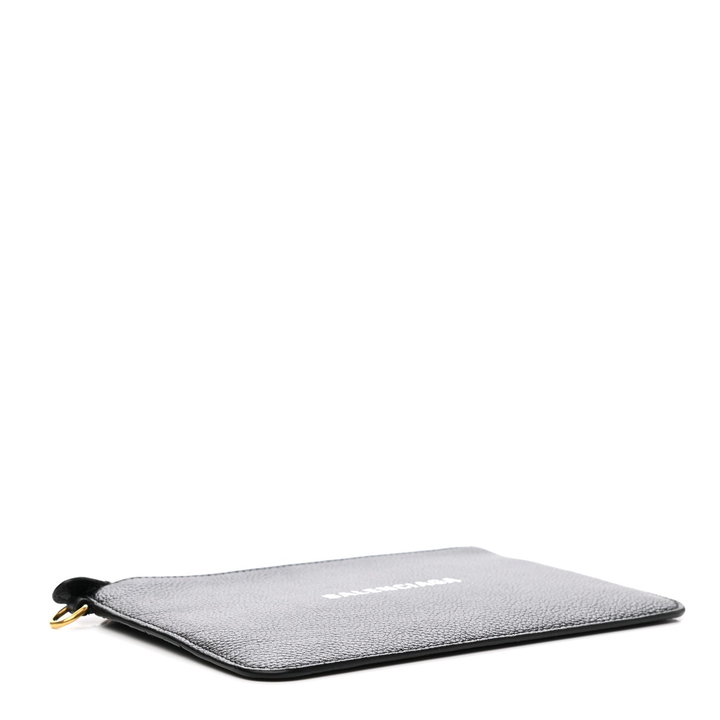 Grained Calfskin Logo Long Coin Card Holder Black