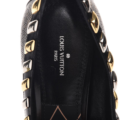 Louis Vuitton Calfskin Monogram Eldorado Pumps 39 Cacao 7 of 11