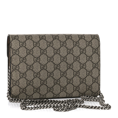 Gucci GG Supreme Monogram Mini Dionysus Chain Wallet Beige Taupe 3 of 18