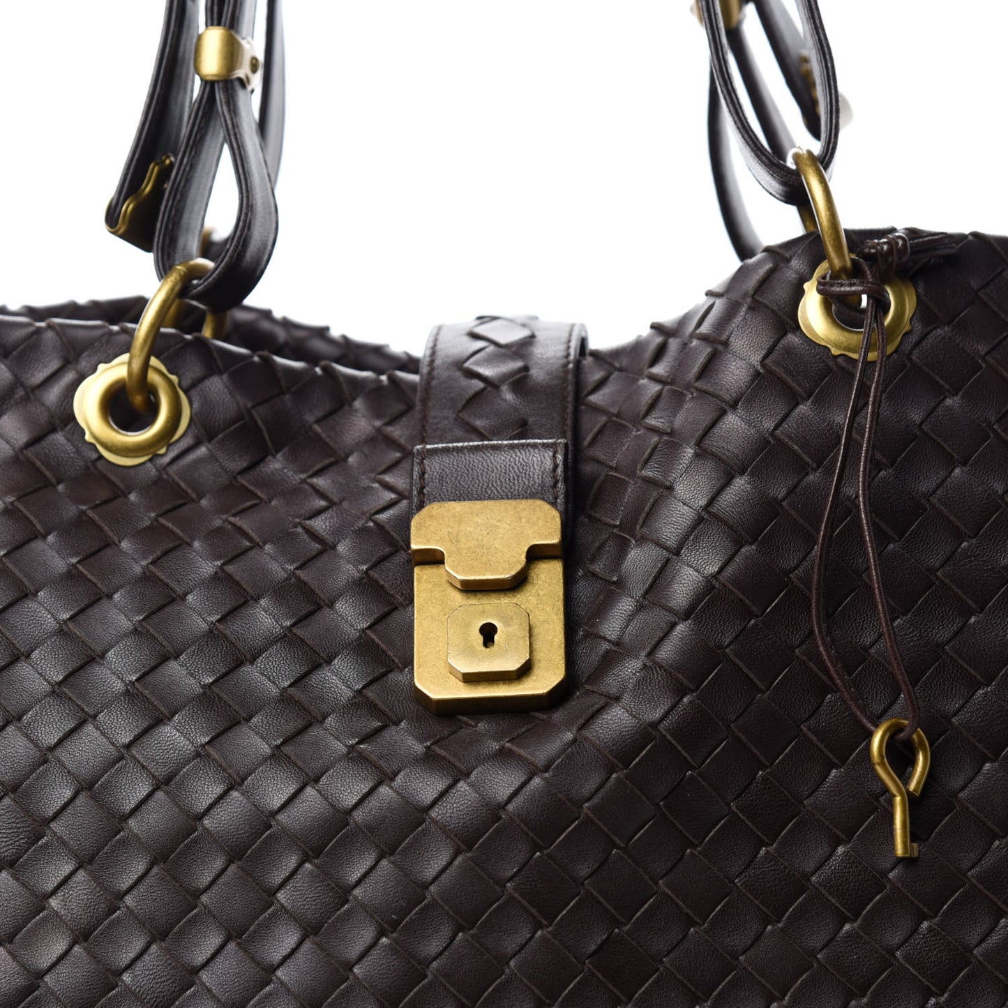Nappa Intrecciato Large Capri Tote Ebano