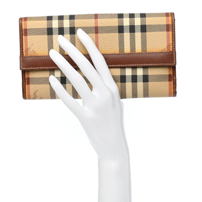 Burberry Haymarket Check Continental Wallet Brown 2 of 8