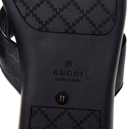 Gucci Monogram Web Mens Thong Sandal 11 Black 8 of 10