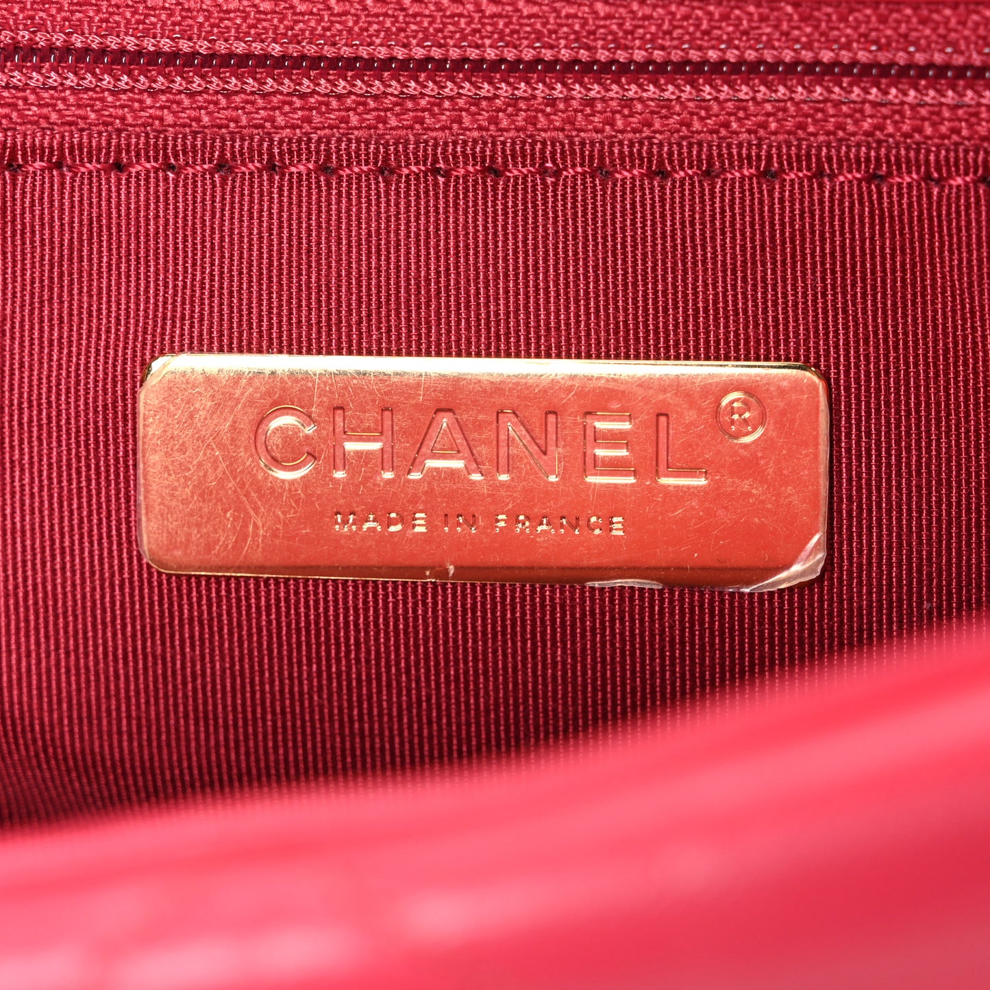 Lambskin Quilted Large Chanel 19 Flap Dark Pink