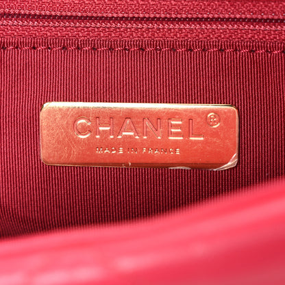 Chanel Lambskin Quilted Large Chanel 19 Flap Dark Pink 6 of 10