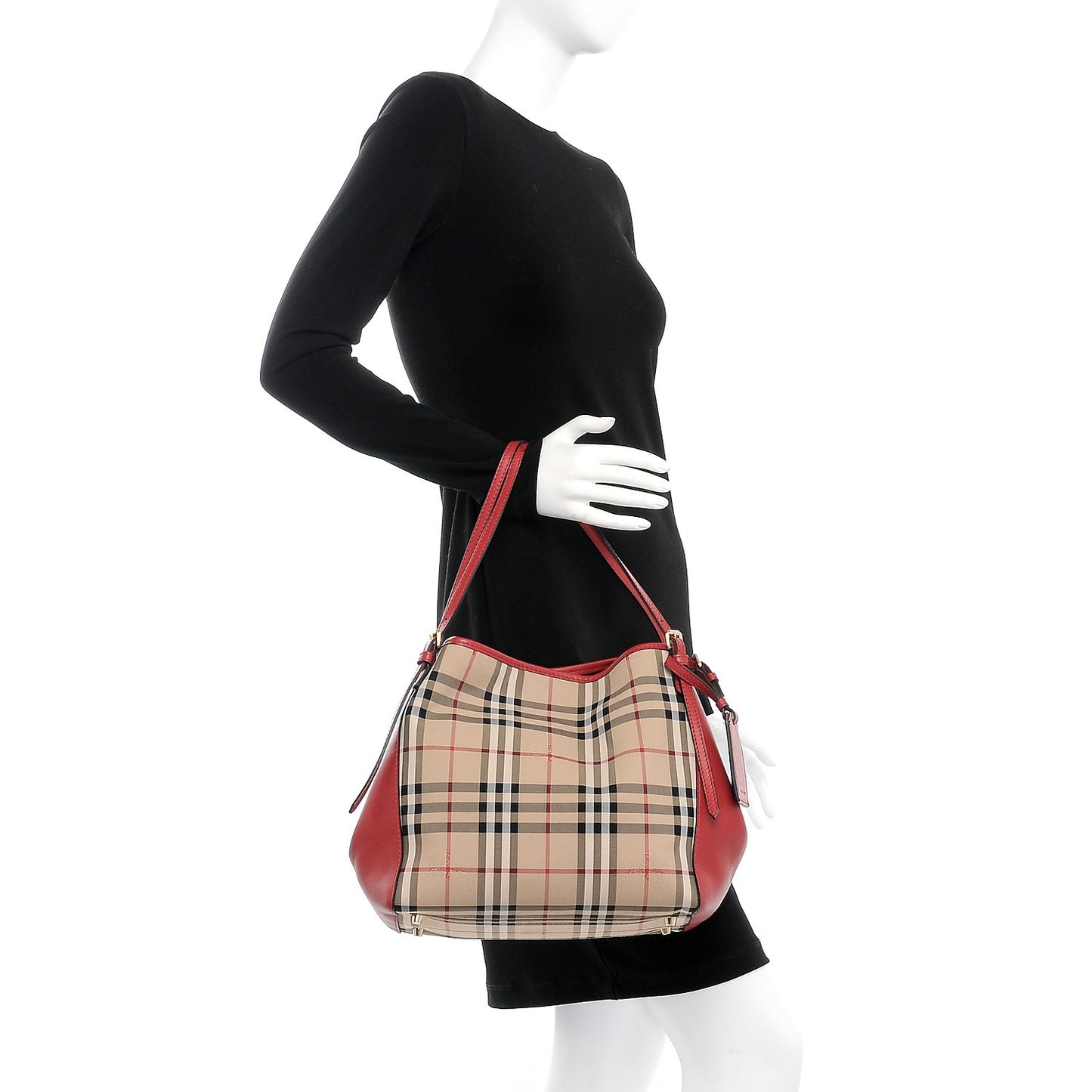 Horseferry Check Small Canterbury Tote Honey Parade Red
