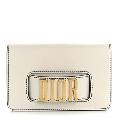 Christian Dior Smooth Calfskin Dio(r)evolution Flap Clutch White 1 of 11