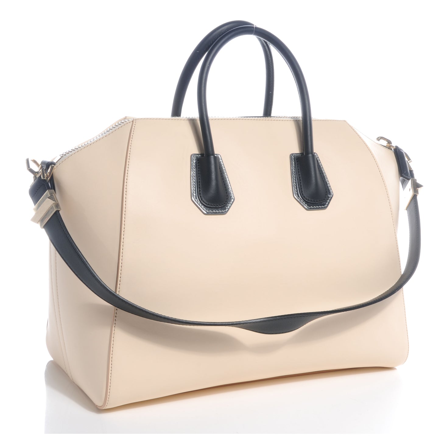 Calfskin Medium Tri-Color Antigona Beige Black Silver