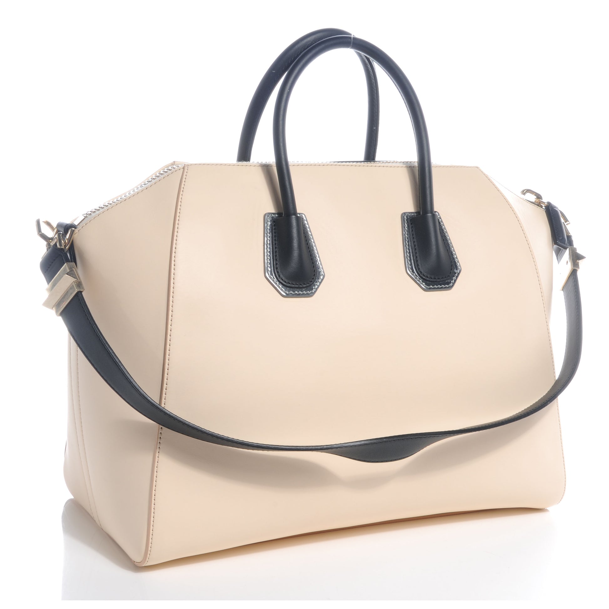 Givenchy Calfskin Medium Tri-Color Antigona Beige Black Silver 3 of 11