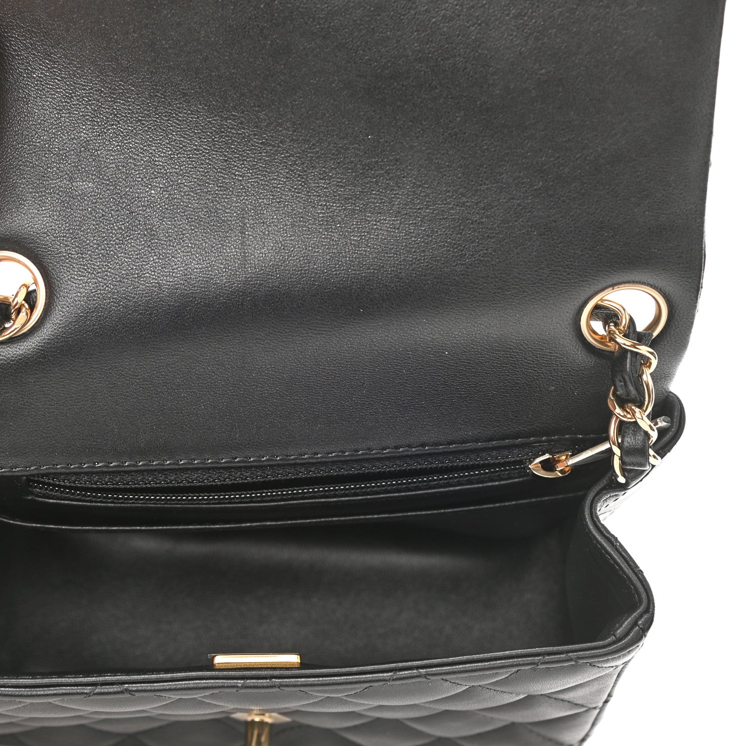 Chanel Lambskin Quilted Mini Square Flap Black 5 of 11