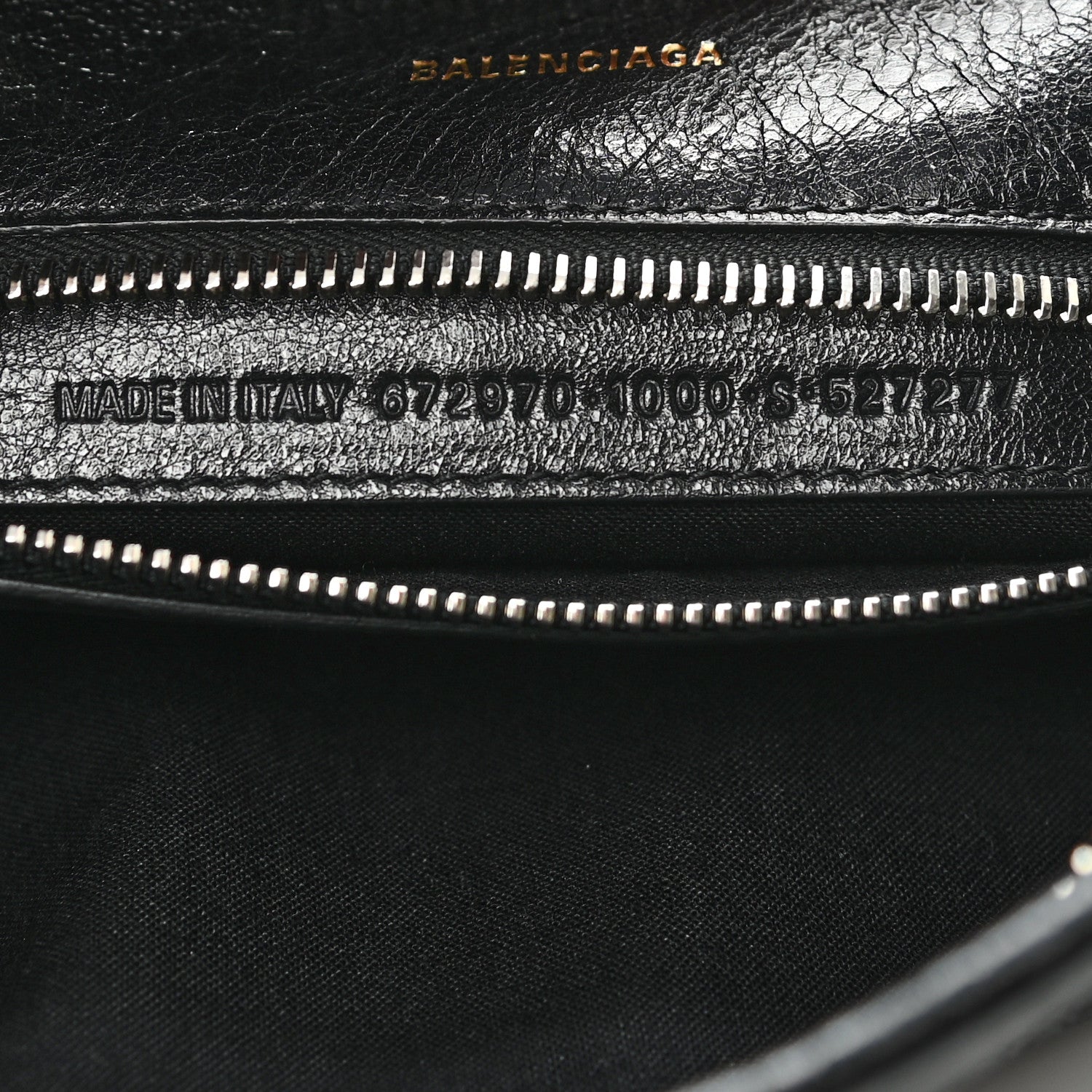 Balenciaga Agneau Arena Large Barbes Z Pouch with Handle Black 7 of 7