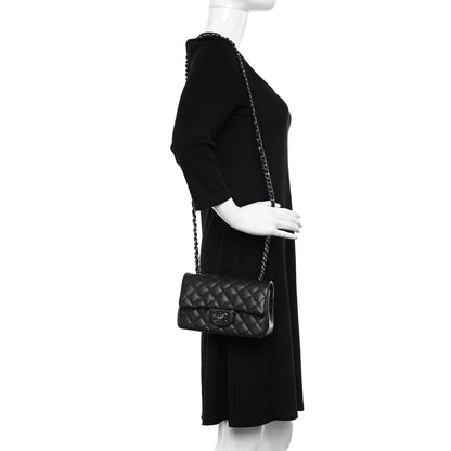 Chanel Caviar Quilted Mini Rectangular Flap Black 2 of 10