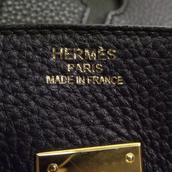 Taurillon Clemence Birkin 35 Noir