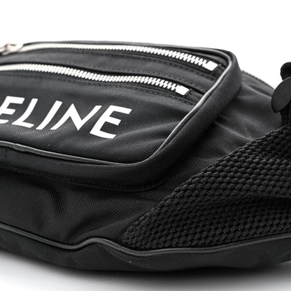 Celine Cotton Gabardine Logo Print Trekking Belt Bag Black 10 of 11