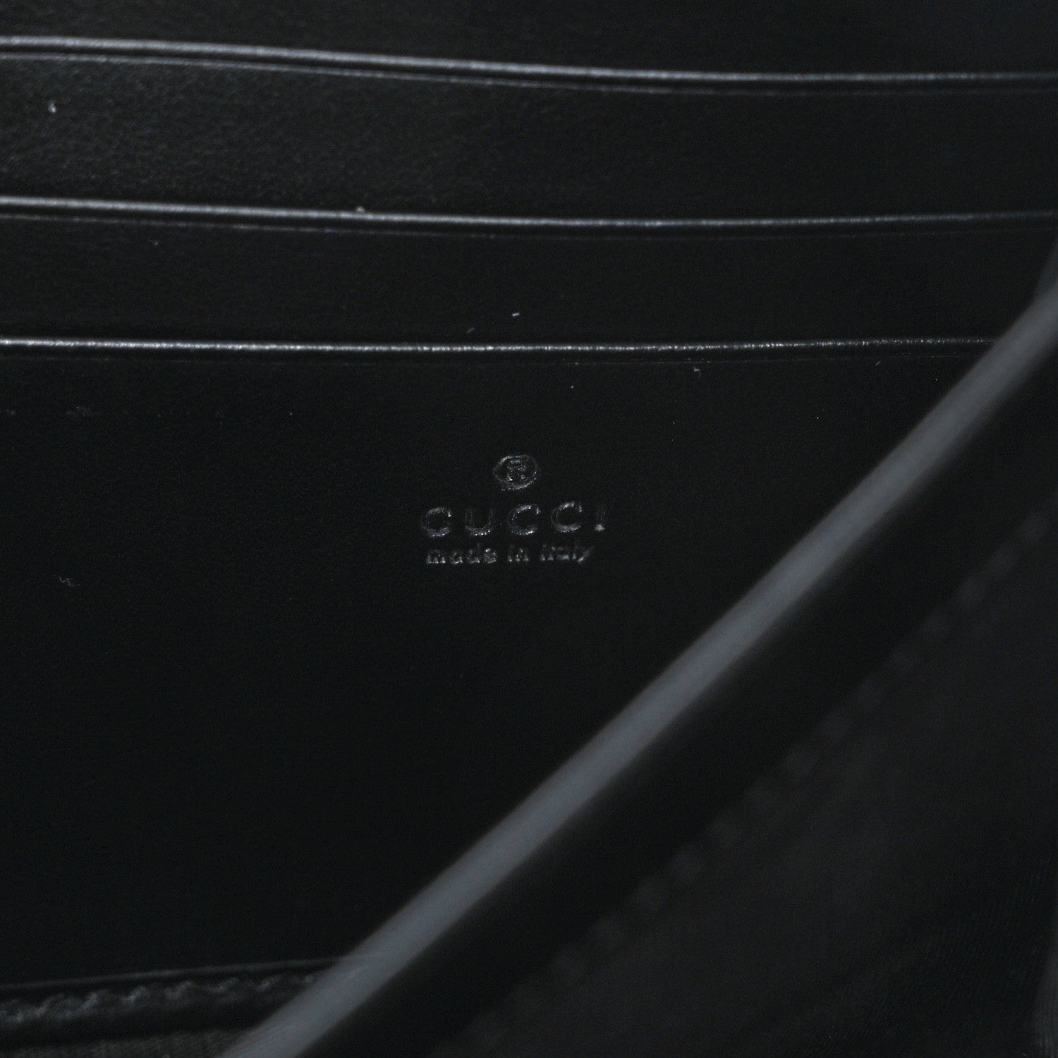 Gucci Calfskin Matelasse GG Marmont Chain Wallet Black 6 of 9