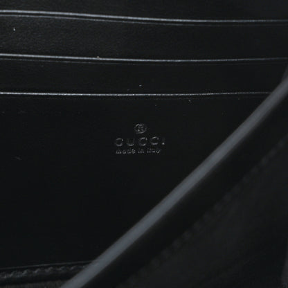 Gucci Calfskin Matelasse GG Marmont Chain Wallet Black 6 of 9