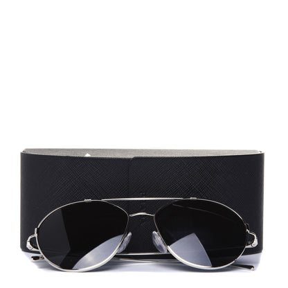 Prada Round Sunglasses SPR 56N Silver 8 of 8