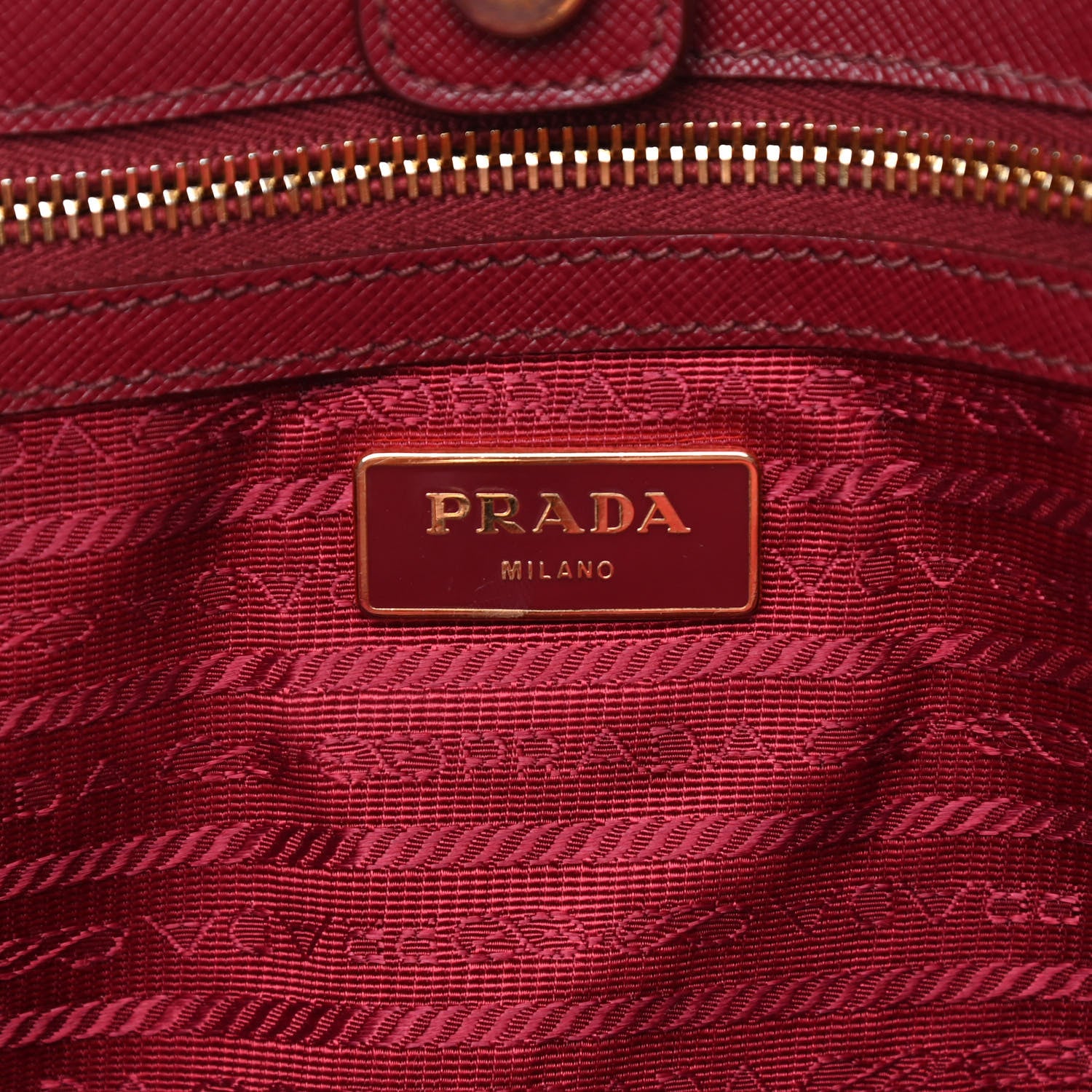 Prada Saffiano Lux Large Tote Cherry 6 of 24
