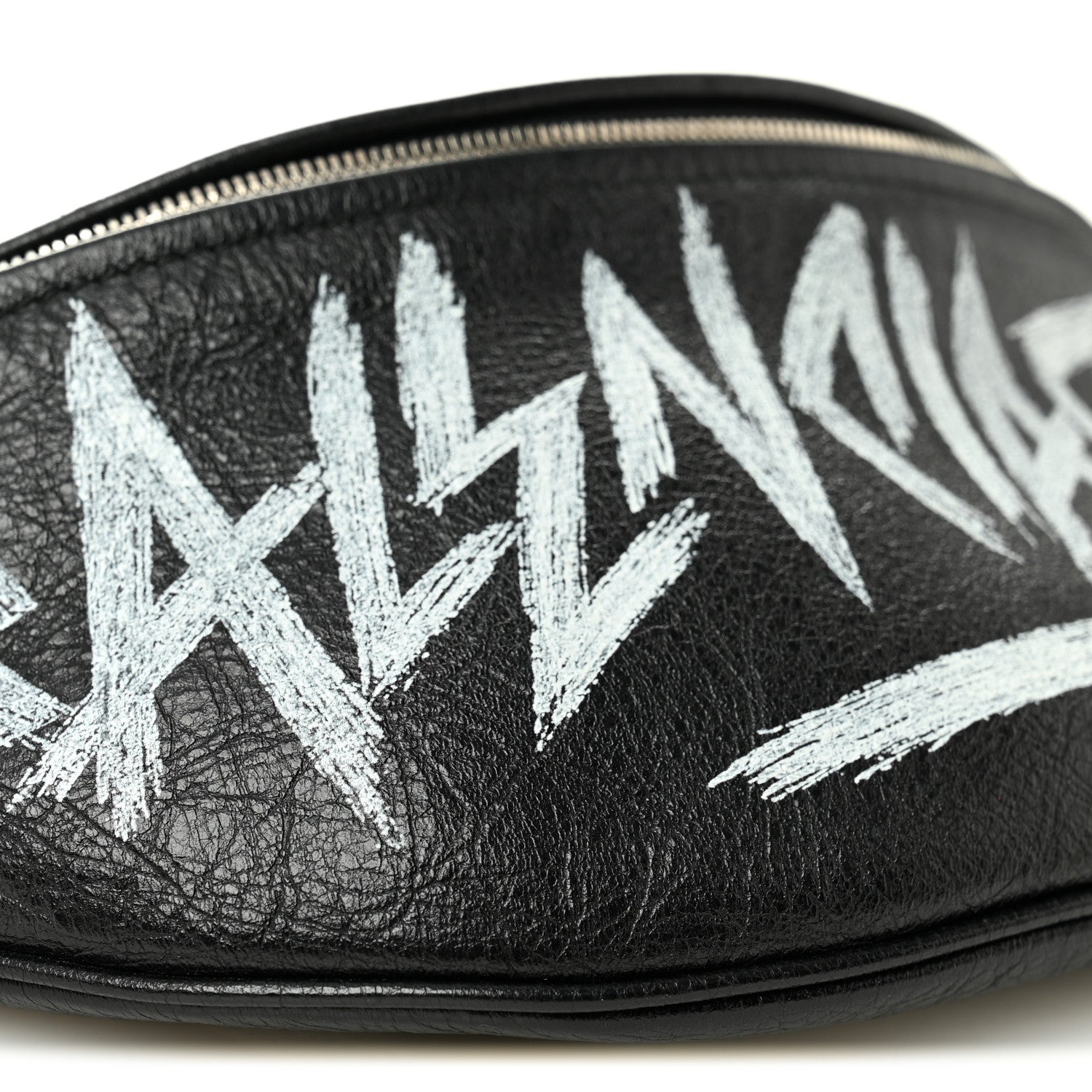 Balenciaga Agneau Arena Graffiti All Over XS Souvenir Belt Bag Black White 8 of 9