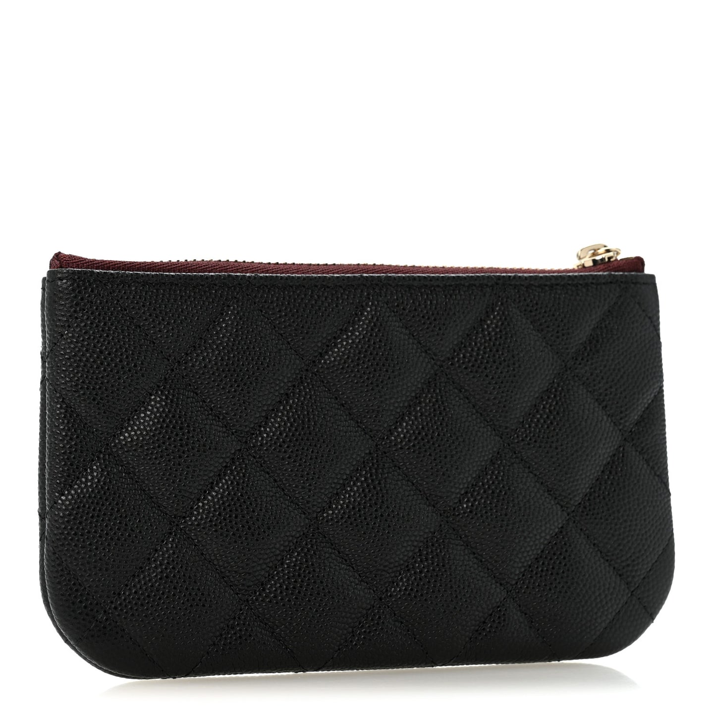 Caviar Quilted Small Cosmetic Case Black