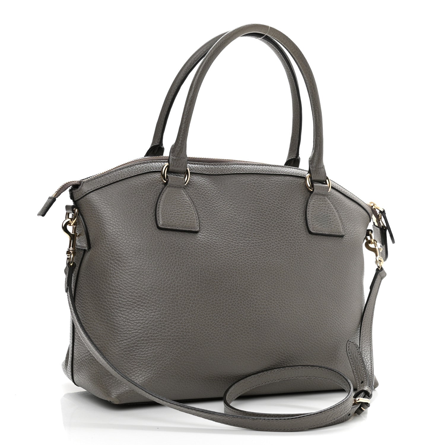 Gucci Dollar Calfskin GG Charm Dome Satchel Tote Loess 3 of 10