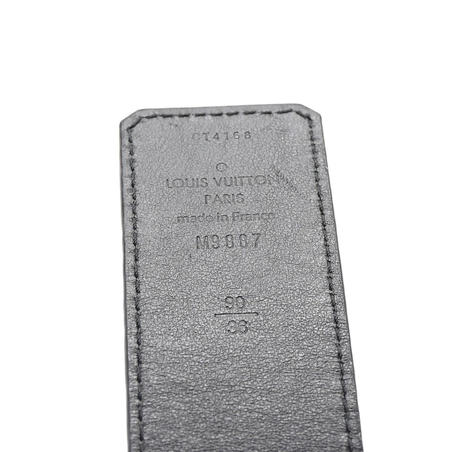Calfskin 40mm LV Initiales Reversible Belt 90 36 Black Dark Brown