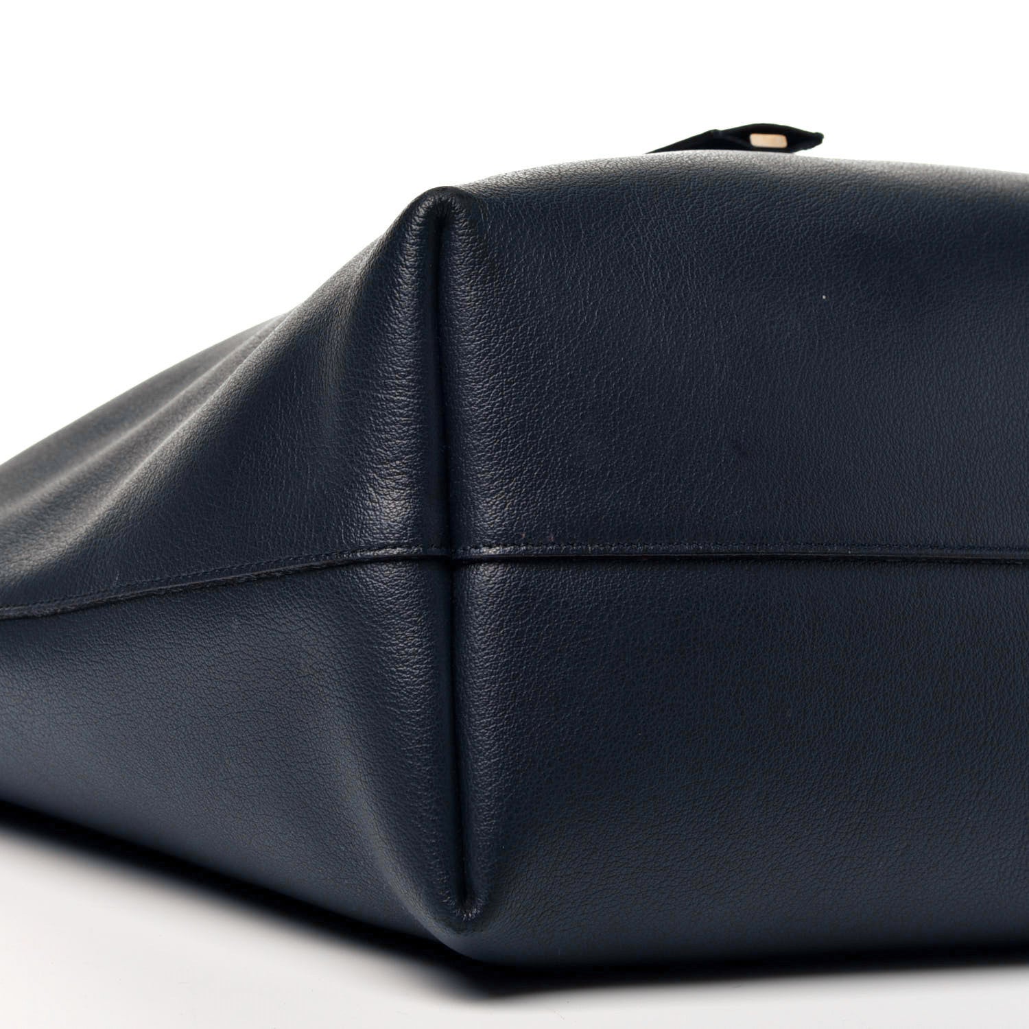 Saint Laurent Calfskin Large Shopping Tote Deep Marine 8 of 11