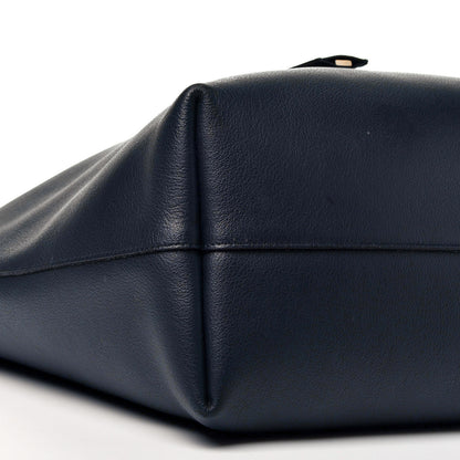 Saint Laurent Calfskin Large Shopping Tote Deep Marine 8 of 11