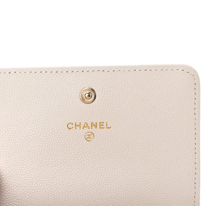 Chanel Caviar Quilted Vintage Mademoiselle Card Holder On Chain White 8 of 11