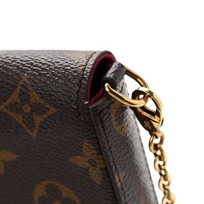 Louis Vuitton Monogram Pochette Felicie Chain Wallet Fuchsia 13 of 17