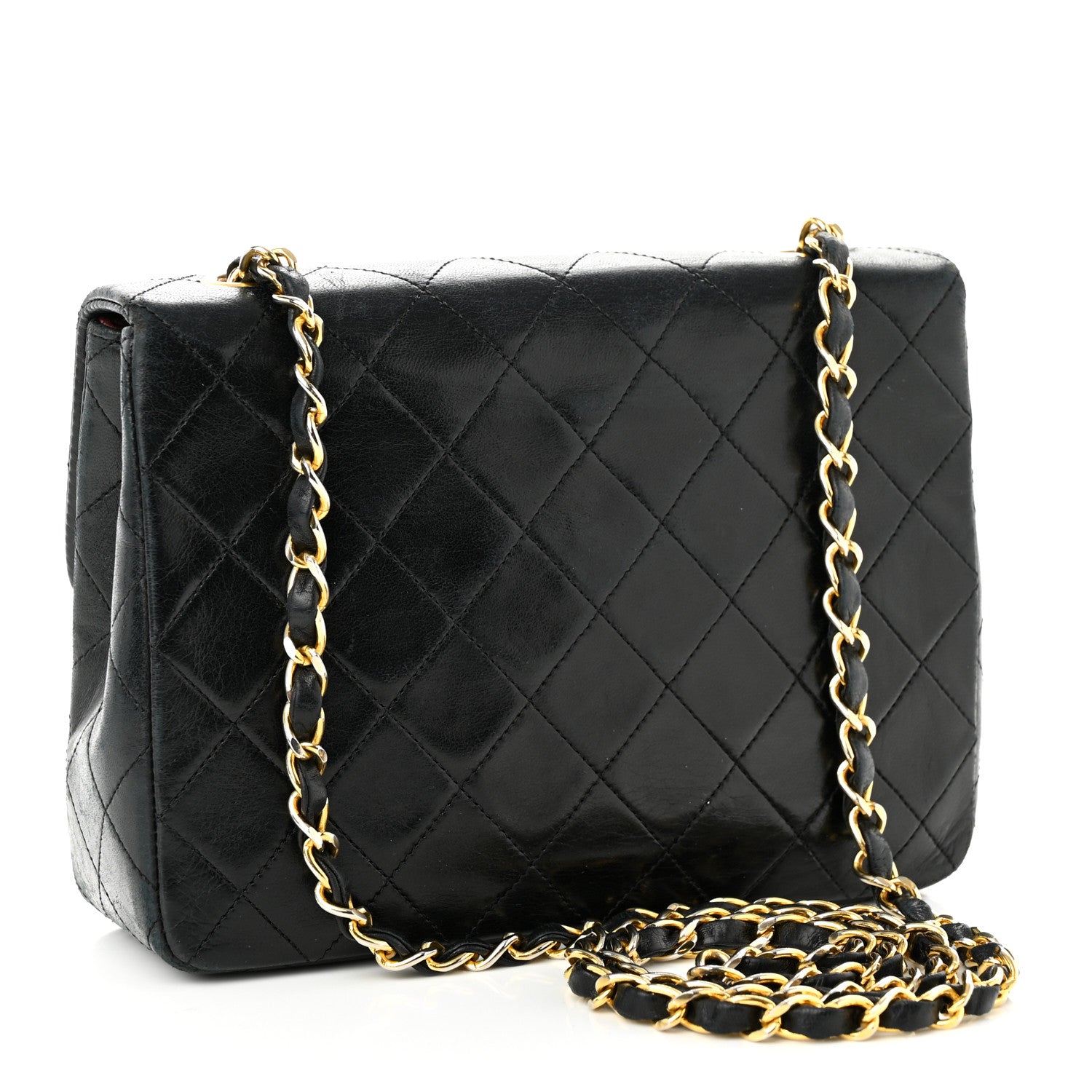 Chanel Lambskin Quilted Small Single Flap Black 2 of 11