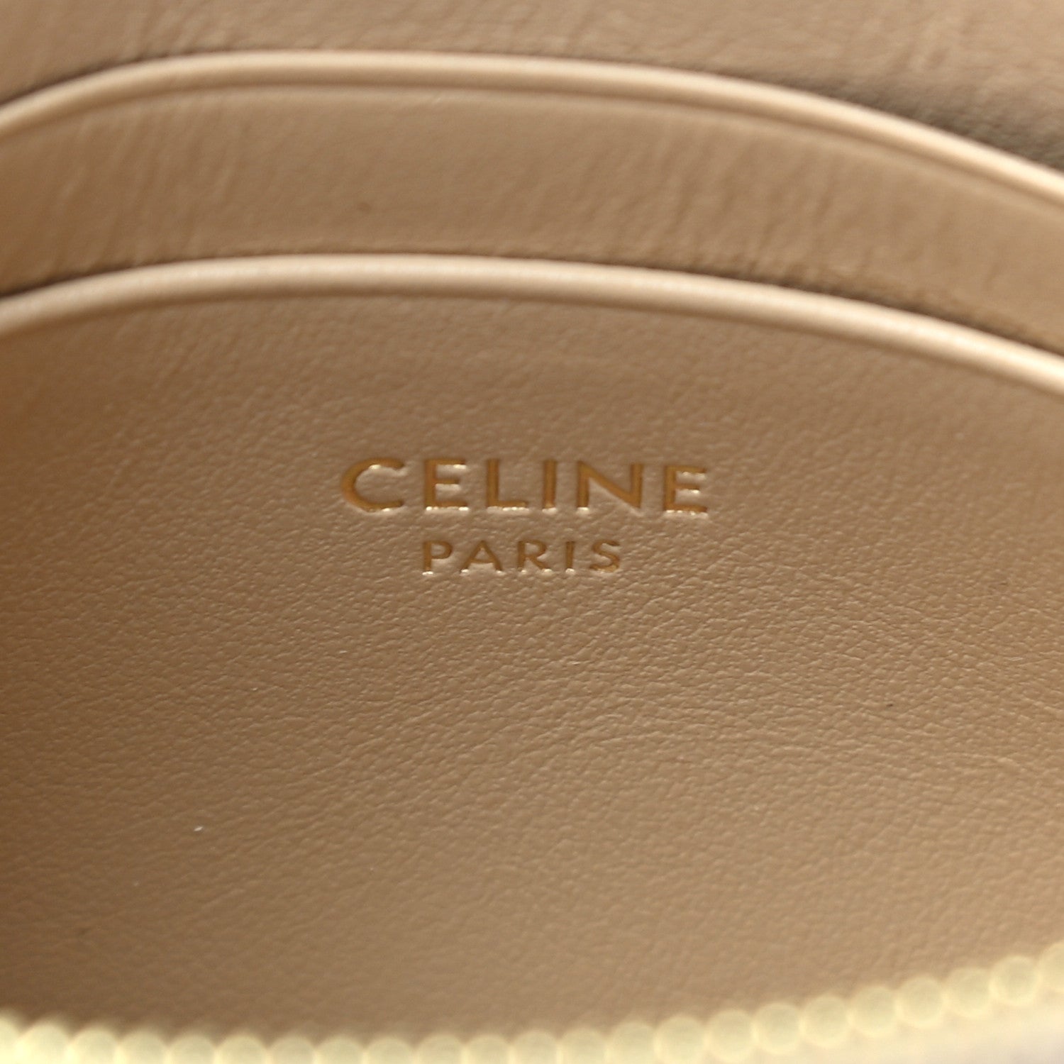 Celine Calfskin Quilted C Charm Coin Card Pouch Nude 6 of 8