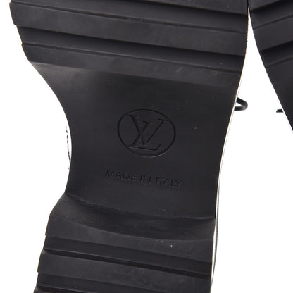 Louis Vuitton Calfskin Fighter Richelieu Platform Boots 36 Black 6 of 9