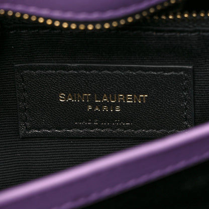 Saint Laurent Denim Y Quilted Monogram Toy Loulou Crossbody Bag Bleached Lilac 7 of 10