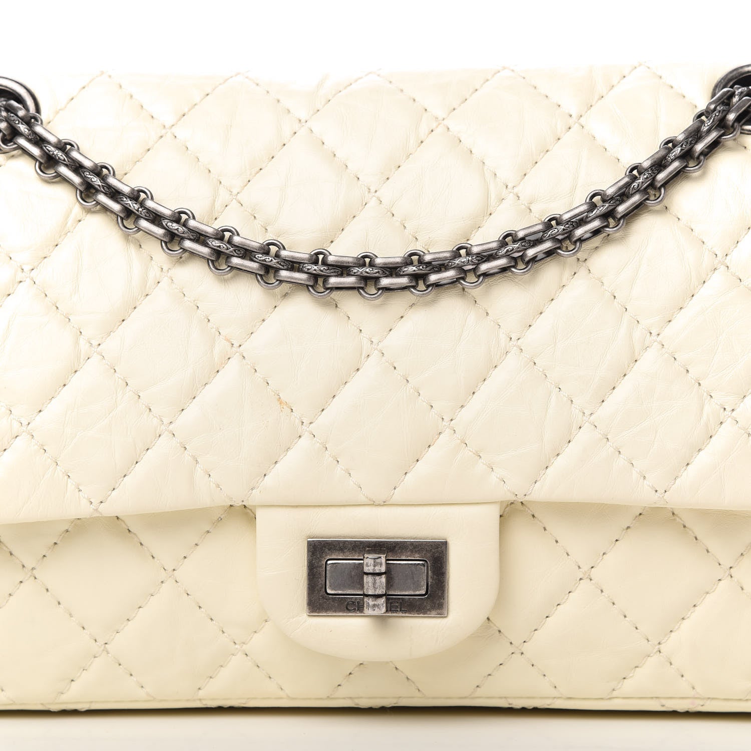Chanel Aged Calfskin Quilted 2.55 Reissue 225 Flap White 10 of 10