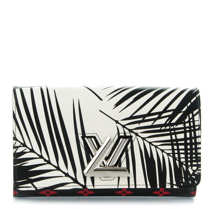 Louis Vuitton Monogram Palm Twist Chain Wallet Black White 1 of 7