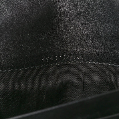 Gucci Calfskin Matelasse GG Marmont Chain Wallet Black 6 of 12