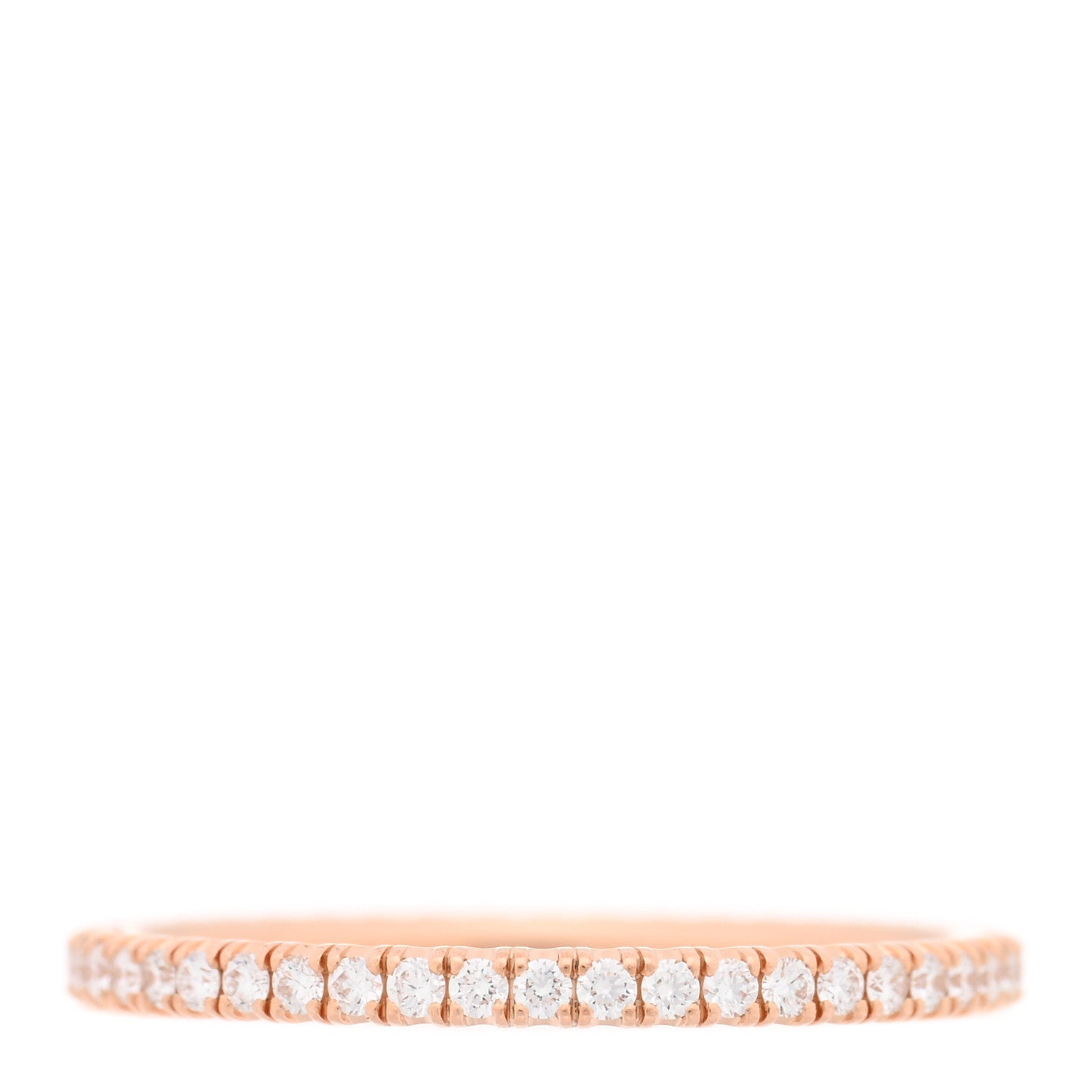 Cartier 18K Pink Gold Diamond 1.5mm Etincelle de Cartier Wedding Band Ring 49 5 3 of 4