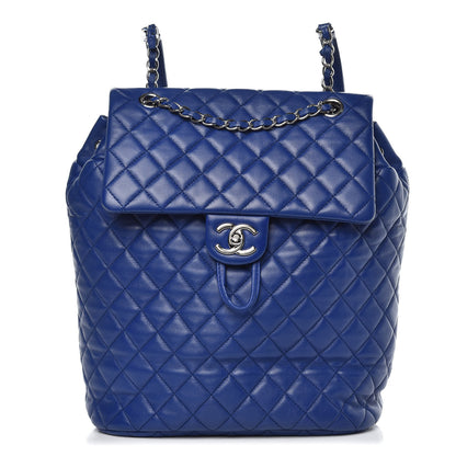Chanel Lambskin Quilted Large Urban Spirit Backpack Blue 1 of 9
