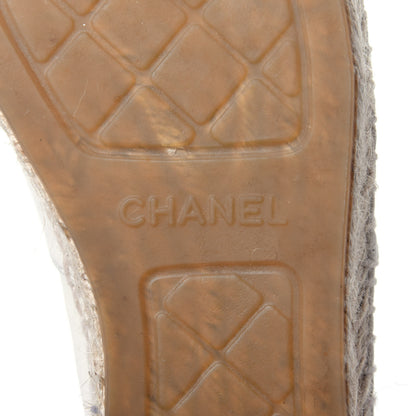 Chanel Calfskin CC Espadrilles 38 Ivory 9 of 13