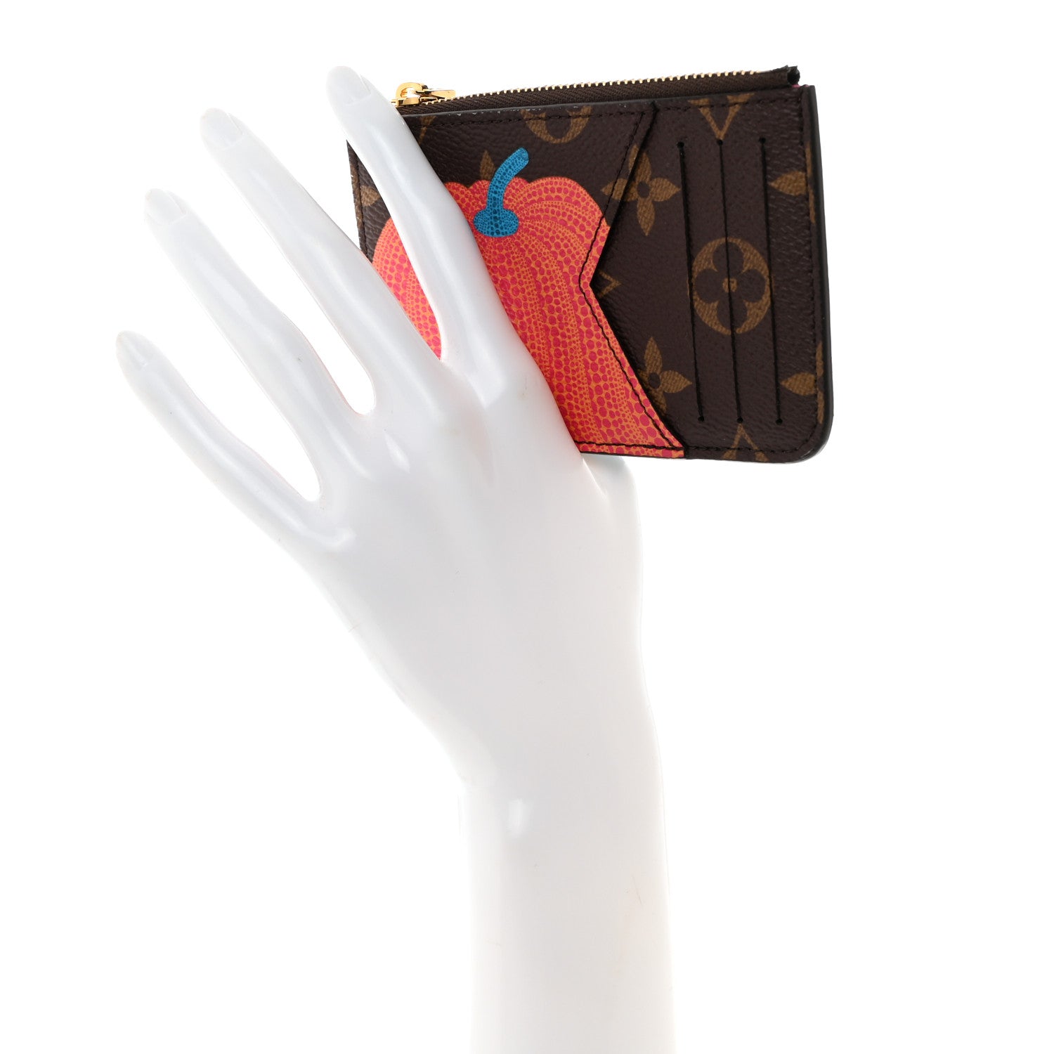 Louis Vuitton LV X YK Monogram Kusama Pumpkin Zipped Romy Card Holder 2 of 7