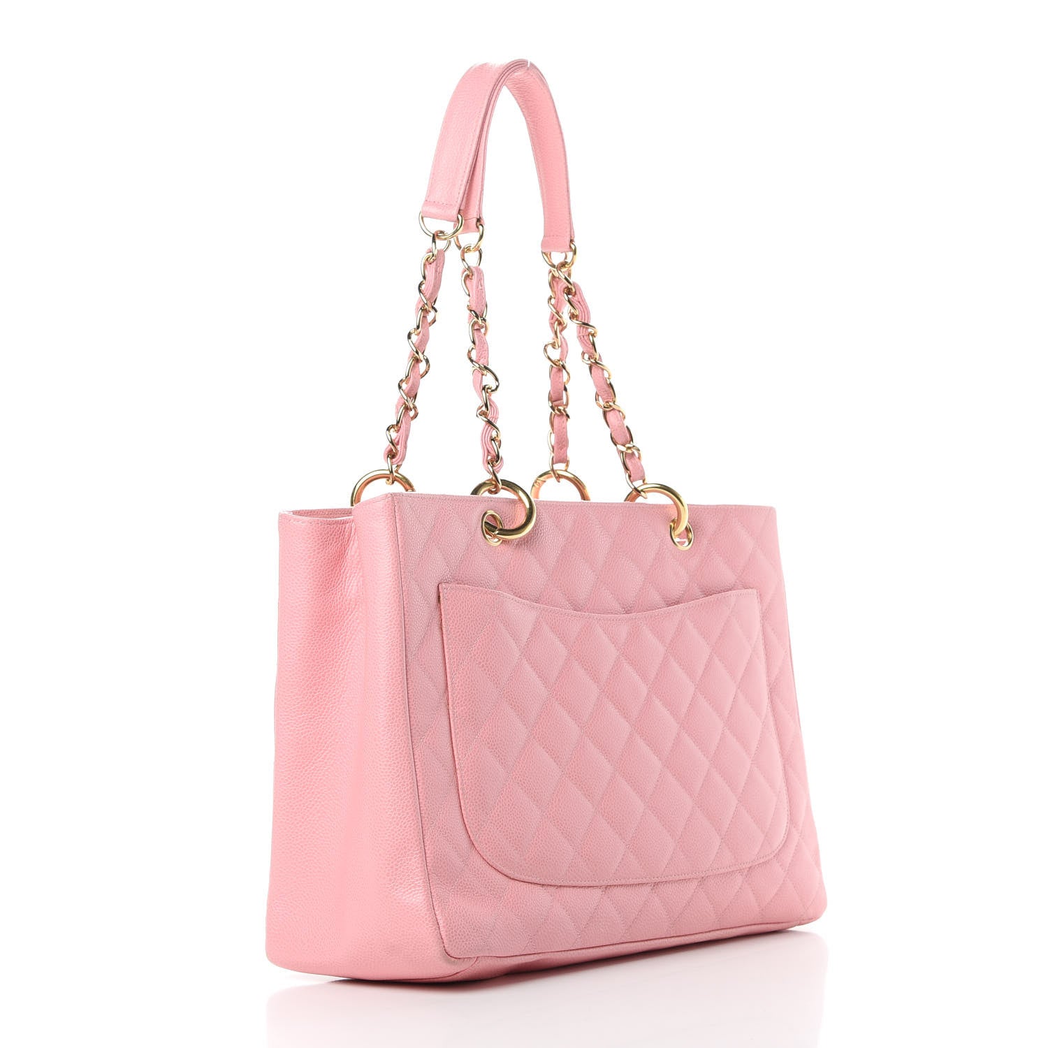 Chanel Caviar Quilted Grand Shopping Tote GST Pink 3 of 14