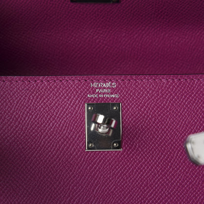 Hermes Epsom Kelly Sellier 25 Rose Pourpre 8 of 12
